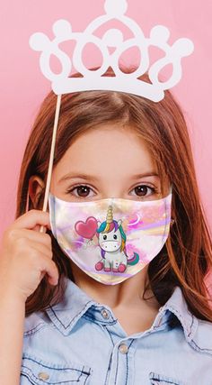 Kids size Unicorn design Washable And Reusable Comfortable Not Intended For Medical Use Final Sale Cotton Mouth, Cute Face Masks, Unicorn Balloon, Kids Face Mask, Children's Mask, Unicorn Girl, Unicorn Face, Unicorn Cat, Protective Mask