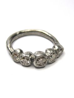 Trousseau ring: 18ct white gold with champagne diamonds. By Katherine Bowman. History Of Art, Pet Rocks, With Meaning, Champagne Diamond, I Love Jewelry, Contemporary Jewellery, Gorgeous Jewelry, Modern Jewelry