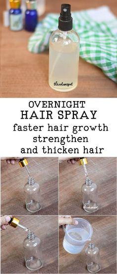 DIY: OVERNIGHT HAIR GROWTH SPRAY Essential Oil Hair Growth Spray, Overnight Hair Growth, Overnight Hair, Thicken Hair, Essential Oil Hair Growth, Selfcare Tips, Hair Growth Spray, Overnight Hairstyles