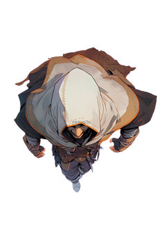 an upside down view of a person wearing a hoodie