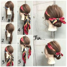 Hermoso peinado Skirt Diy, Hair Bun Tutorial, Braided Bun, Bad Hair, Scarf Hairstyles, Hair Day