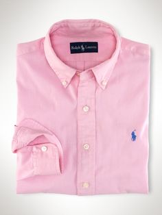 Ralph Lauren Pink Men's Shirt Man Dressing Style, Oxford Dress, Men's Button Down Shirt, Real Men, Sport Shirt, Ralph Lauren Shirt, Pink Shirt, Shop Clothing