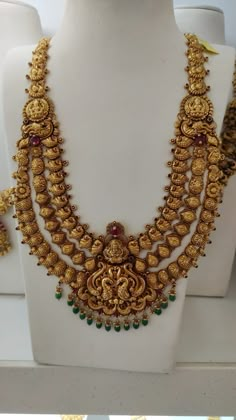 Bridal Temple Jewellery, Latest Necklace Design, Simple Necklace Designs, Gold Bracelet Simple