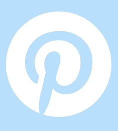 a blue and white logo with the letter p in it's center on a light blue background