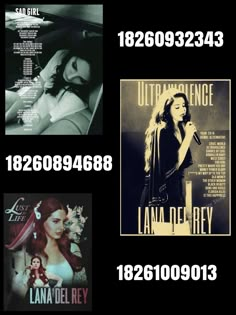 the poster for lana del rey's upcoming album is shown in black and white