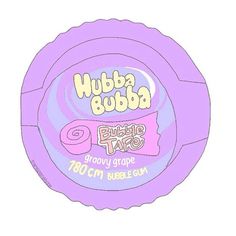 a purple frisbee with the words bubba bubba on it's front and bottom