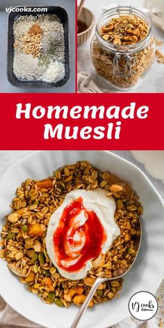 homemade muesli recipe with yogurt and nuts