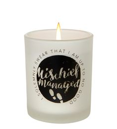 a white candle with the words, swear that i am not married on it