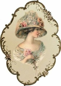 a woman wearing a hat with flowers on it