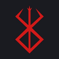 the devil symbol is shown in red on a black background, and it appears to be an arrow