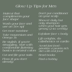 Basic simple, easy glow up tips for men. How do I get hotter as a man? How to level up as a man. glow up. Glow up for men. Looksmaxxing. Mewing. How to become a more attractive man. Men’s Glow Up List, How To Be More Manly, Become A Better Man, Becoming Attractive, How To Glow Up For Guys, Boyfriend Glow Up, How To Look More Attractive Men, How To Be Handsome, Lookmaxxing Guide Men