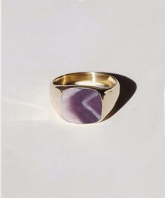 In stock & custom sized 3-4days. One of a Kind. This is a traditional square shaped signet ring with chevron amethyst stone. This stone is said to combine the enhancing and strengthening qualities of a quartz with the stress relieving qualities of an amethyst. Macha Jewelry, jewelry store, unique non-traditional engagement rings, men's and women's wedding bands sustainably custom handcrafted in Brooklyn,NYC, fine jewelry, conflict free, diamonds, ethical Women's Wedding Bands, Traditional Engagement Rings, Chevron Amethyst, Signet Ring Men, Square Stone, Jewelry Studio, Diamond Charm, Engagement Rings For Men, Womens Wedding Bands