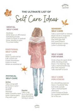 The ultimate list of self care ideas, science of essentials, fall hygge, stress relief, slow living Hygge Self Care, Self Care November, Fall Routine, Fall Hygge, Grounding Meditation, Mental Health Activities, Health Retreat, Winter Wellness, Seasonal Living