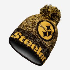 Pittsburgh Steelers Matrix Beanie FOCO Casual Winter Beanie For Fan Gear, Black Winter Hat For Fan Gear, Steelers Crochet Hat Pattern Free, Steelers Outfit, Steelers Blanket, Steelers Crewneck, Pittsburgh Steelers Hats, Steelers Hoodie, Steelers Gear