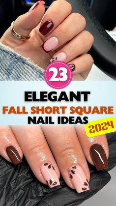 Explore the best classy fall short square nail designs for 2024. Get inspired by chic, seasonal looks to complement your autumn style. Acrylic Short Square Nail Designs, Short Fall Inspired Nails, Neutral Autumn Nails Short, Professional Short Nails For Work, Short Sculpted Acrylic Nails, Very Square Nails, Fall Nail Short Square, Fall Nail Designs Simple Short, Cute Fall Gel Nails Short