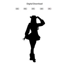 the silhouette of a woman is shown in black and white, with text that reads digital download