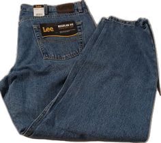 Big And Tall Blue Denim Jeans, Big And Tall Medium Wash Denim Jeans, Lee Jeans Mens, Straight Leg Khakis, Blue Jeans Mens, Straight Leg Jeans Men, Chino Pants Men, Lee Denim, Lined Jeans