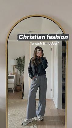 Christian Appropriate Outfits, Jean Church Outfit Winter, Modest Lifestyle Aesthetic, Spring Church Outfits Pants, Bible Conference Outfits, Outfits For Christian Concert, Winter Christian Outfits, Church Outfit Pants Classy, Modest Vs Immodest