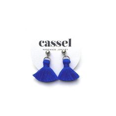 Royal Blue Mini Tassel Earrings. Tiny Tassel Earrings. Boho Earrings. Colorful Tassel Earrings. Small Tassel Earrings. Stud Earrings. Blue by casseljewelry #fashion #handmadejewelry #handmade #jewelry #unique #design #casseljewelry #fashionjewelry #jewelrydesign #etsy #ShopEtsy #EtsyFinds #EtsyForAll Blue Tassel Earrings, Pink Tassel Earrings, Velvet Necklace, Rope Jewelry, Brown Leather Bracelet, Mini Studs, Mini Earrings, Blue Tassel, Velvet Choker