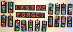 there are many magnets on the wall that say, let't we forget