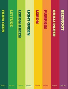 an image of a book cover with different colors