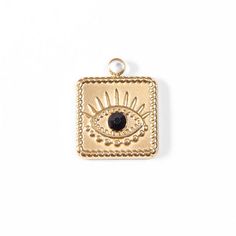 Trendy Black Charms Jewelry, Trendy Black Jewelry With Charms, Symbolic Black Jewelry With Charms, Spiritual Black Necklaces With Charms, Black Spiritual Charm Necklace As Gift, Black Spiritual Charm Necklace For Gift, Black Jewelry With Removable Charms For Gifts, Nickel-free Black Round Pendant Charm Necklace, Evil Eye Pendant Charm Necklace