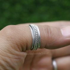 Spinner Ring, Three Spin Ring, 925 Sterling Silver Ring, Meditation Ring, Worry Ring, Fidget Ring, Handmade Designer Band Ring, Women Ring SHOP LINK:- https://www.etsy.com/shop/MaaShabashibaJewell?ref=seller-platform-mcnav Metal: 925 Sterling Silver          Type: Boho & Hippie This One of a kind spinner ring in sterling silver. Spinner Ring: The spinner ring is believed to come from ancient Tibetan meditation traditions and is called a "worry ring" because spinning the right is believed to have Handmade Adjustable Sterling Silver Bands, Stamped 925 Toe Rings For Jewelry Making, Handmade White Gold Toe Rings, Handmade Sterling Silver Toe Rings For Anniversary, Bohemian White Gold Round Ring, Spin Ring, Tibetan Meditation, Meditation Ring, Spinning Rings