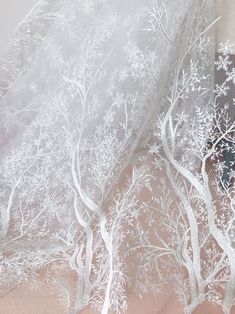 Ivory Embroidery Fabric Snow Trees Lace Snowflake Lace | Etsy Snowflake Wedding Dress, Prom Dress Fabric, Soul Snatcher, Princess Stuff, Winter Wedding Planning, Snowflake Dress, Curtains Fabric, Snow Trees, Winter Wedding Photos