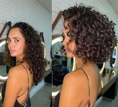 Short Curly Hair 2023 Trends, Short Haircuts For Poofy Hair, Very Curly Short Hairstyles, Short Haircuts For Thick Curly Hair Layered Bobs, Short Curly Haircuts Side Part, Short Naturally Curly Haircuts, Shoulder Curly Haircuts, Back Of Curly Hair, Curly Hair For Round Faces