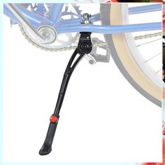 Lumintrail Center Mount Bicycle Kickstand - Fits 24-29 Inch Bikes - Bike Kick Stands for Adult Mountain, Cruiser and Road Bik Bicycle Black, Bicycle Kick, Cruiser Bicycle, Side Stand, Road Bikes