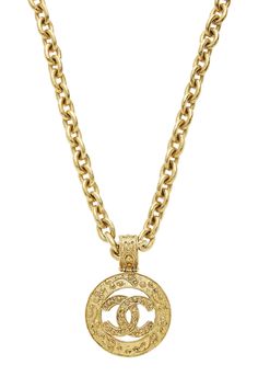 Find CHANEL Filigree 'cc' Round Necklace on Editorialist. Chanel Gold Filigree 'CC' Round Necklace Elegant Gold-tone Pendant Jewelry With Logo Plaque, Elegant Gold-tone Logo Plaque Pendant Jewelry, Elegant Gold-tone Pendant Jewelry, Elegant Pendant Jewelry With Gold-tone Logo Plaque, Luxury Round Necklaces With Gold-tone Logo Plaque, Formal Gold-tone Logo Pendant Jewelry, Formal Gold-tone Logo Plaque Pendant Jewelry, Formal Gold-tone Pendant Jewelry, Classic Gold-tone Logo Plaque Necklace