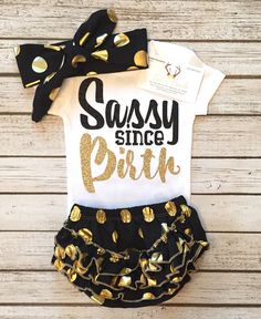 Sassy Since Birth Bodysuit Sassy Baby Girl Bodysuits Sassy Shirts - BellaPiccoli Sassy Since Birth, Sassy Shirts, Old Shirts, Everything Baby, Baby Outfit