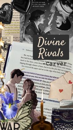 a collage of photos with the words divine rivias and an image of two people