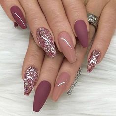 Mauve Nails, French Pedicure, Burgundy Nails, Makeup Hacks, Acrylic Nail Art, Prom Nails, Nail Arts, Gorgeous Nails