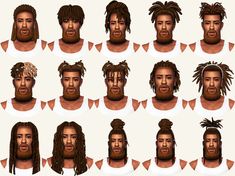 the different types of dreadlocks are shown in this screenshote image, which shows