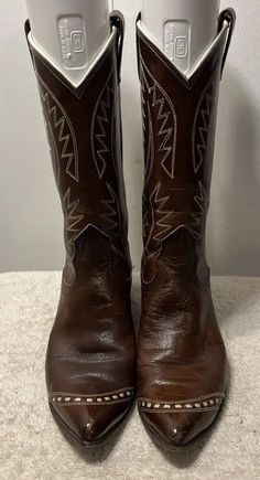 #ad Find ideas and inspiration for Nocona Boots L55 Brown Leather Pull On Western Cowgirl Boots Womens 5.5 A, Fashion Women's Shoes Retro Wide Calf Leather Boots, Vintage Brown Fitted Boots With Round Toe, Fitted Vintage Brown Boots With Round Toe, Retro Leather Boots With Snip Toe, Classic Brown Mid-calf Boots, Vintage Mid-calf Leather Boots, Retro Round Toe Boots For Ranch, Retro Fitted Boots For Rodeo, Retro Leather Boots For Rodeo