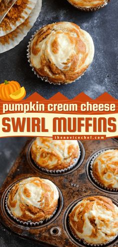 Pumpkin Cream Cheese Swirl Muffins, fall food, pumpkin recipes Pumpkin Cream Cheese Swirl Muffins Recipe, Cheese Swirls, Scones Pumpkin, Cream Cheese Swirl Muffins, Swirl Muffins, Cream Cheese Swirl, Pumpkin Cream Cheese Muffins, Pumpkin Cream Cheese, Fall Baking Recipes