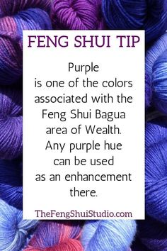 purple is one of the colors associated with the feng shui bagua area