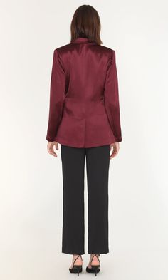 For minimal effort with maximum elegance, the Glenda Satin Side Tie Blazer is soon to become your new favorite. With subtle shoulder pads to help you feel put together and polished and a belt that can be tied or worn loosely, how you wear it is entirely up to you. Satin blazer Side tie Welt pockets Tailored Light shoulder pads Fully lined True to size Length: 27 7/8" Chest: 17 1/2" Self: 100% Polyester Lining: 100% Polyester Hand wash in cold with similar colors. Low iron Dry flat or dry clean M Tie Blazer, Satin Blazer, Low Iron, Put Together, Welt Pockets, Creative Director, Welt Pocket, Modern Woman, Shoulder Pads