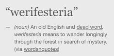 an old english and dead word with the words'weirdestia'in it