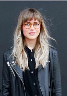 Long Hair Short Bangs, Haircut With Glasses, Bangs With Glasses, Woman Wearing Glasses, Bangs And Glasses, Long Hai, Long Hair With Bangs, Long Blonde, Wearing Glasses