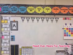 a classroom bulletin board with lots of writing on it