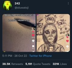 someone posted this drawing on their iphone and it looks like they're using twitter