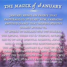 January Magical Correspondences, January Correspondence, January Witch, Sage House, Spiritual Magic, The White Witch, Celtic Pagan