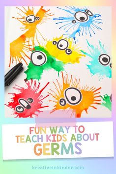 the fun way to teach kids about germs is with this simple art project