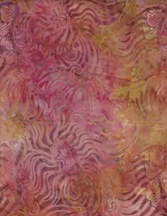 an abstract painting with swirls and dots on it's surface, in shades of pink