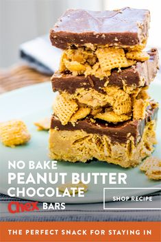 no bake peanut butter chocolate bar recipe