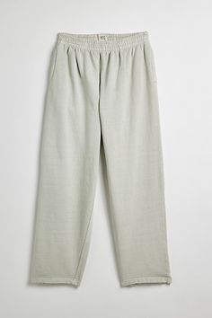 Bonfire full length sweatpants from UO’s own BDG label. Cut from a soft French terry fabrication & available in a range of go-to colors. Relaxed silhouette with straight leg openings and a stretch elastic waistband. Fitted with side and back pockets. Urban Outfitters exclusive. Urban Outfitters exclusive. Features Bonfire full length sweatpants from BDG Soft French terry fabrication Loose leg openings Side & back pockets Elastic waistband UO exclusive Content + Care 80% Cotton, 20% polyester Machine wash Imported Size + Fit Model in Pink is 6’2.5" and wearing size Medium Measurements taken from size Medium Rise: 14" Inseam: 30" Leg opening: 8" | BDG Bonfire Straight Leg Sweatpant in Moonstruck, Men's at Urban Outfitters Green Relaxed Fit Sweatpants For Lounging, Elevated Basics, Exclusive Collection, Mens Bottom, French Terry, Urban Outfitters, Fitness Models, Full Length, Straight Leg