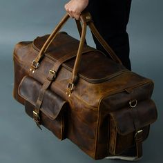 # Size: 21" (L) X 9" (W) X 9" (H) # Weight (Approx.): 4.2 Lbs. Buffalo Bag, Weekend Duffle Bag, Leather Holdall, Travel Duffel Bag, Console Tv, Leather Duffel Bag, Travel Necessities, Leather Duffel, Glamour Nails