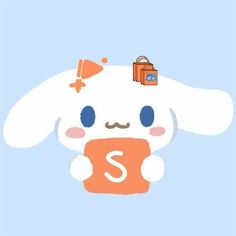 an animal holding a letter s in front of a blue background